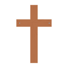 Isolated catholic church cross symbol Vector