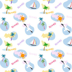 A pattern on the theme of summer holidays