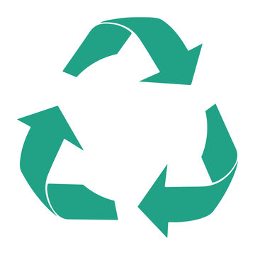 Isolated green recyclable symbol image Vector