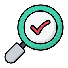 Research Line Color Icon