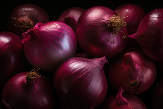Red onion. Generative AI