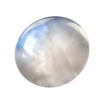 closeup of moonstone on white background. Generative AI