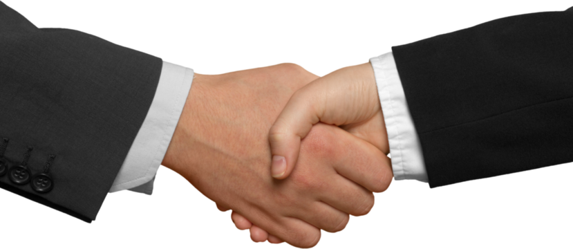 Business Deal, two business man handshake