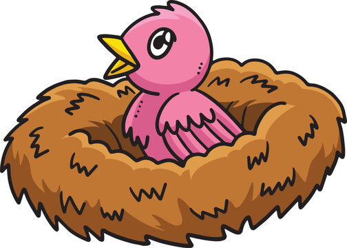 recommend clip art: Baby Bird Sitting in the Nest Cartoon Clipart 