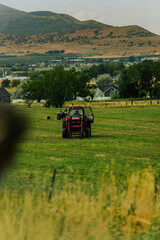 Obraz premium Tractor in field