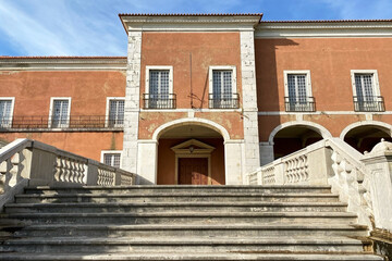 Historical building facade in Lisbon garden