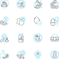 Vegan Lifestyle linear icons set. Compassion, Ethical, Plant-based, Sustainability, Health, Environment, Animal-friendly line vector and concept signs. Cruelty-free,Nutritious,Conscious outline