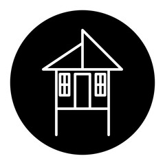 House on stilts icon