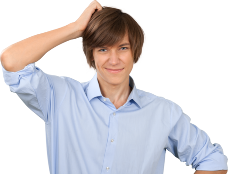 Young man in dress shirt