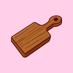 Free vector cutting board cartoon icon illustration. animal icon concept isolated. flat cartoon style