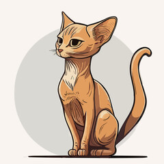 Cute cartoon cat. Vector illustration for t-shirt print.