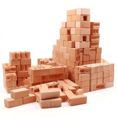 building house - bricks and project for construction industry. generative ai