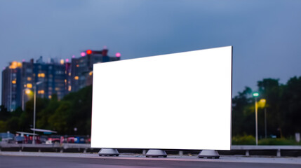 Blank outdoor Event advertisment screen for marketing purpose, Empty LED screen for event advertisment, white LED screen mockup	
