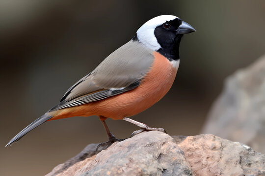 Black-throated Finch (Australia) - A small finch with a distinctive black throat patch (Generative AI)