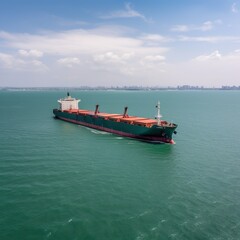 logistics transportation container cargo ship. generative ai
