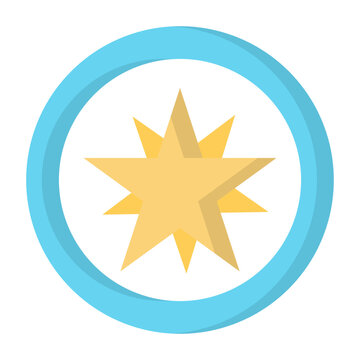 Wind Rose Flat Icon