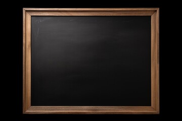 Fototapeta na wymiar A black chalkboard with no writing or markings on it. Generative AI