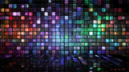 Fototapeta premium Colorful Technology Communication Grid Generative AI