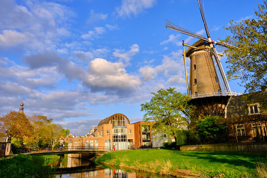 Culemborg, cityscape in the Dutch province of Gelderland on sunny spring day.