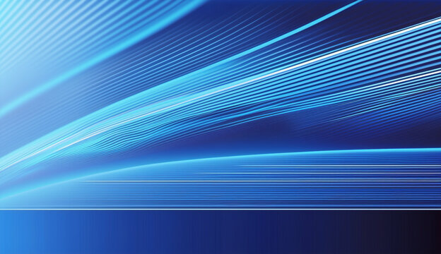 Dynamic Blue Lines Abstract Background for Tech Presentations Generative AI