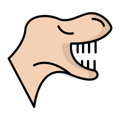 Dinosaur Line Color Icon