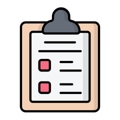 Checklist Line Color Icon