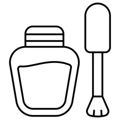 Nail polish icon isolated on white background 
