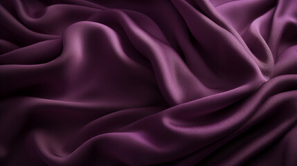 Velvety Purple Fabric Ripples Generative AI