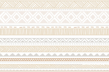 Ethnic vector seamless pattern. Tribal geometric background, boho motif, maya, aztec ornament illustration. rug textile print texture