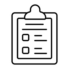 Checklist Thin Line Icon