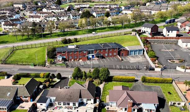 Aerial photo of St Johns Masonic Club and Centre Co Antrim Northern Ireland