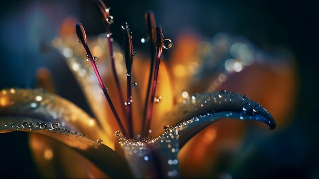 flowers & water in the nigth