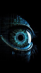 Close-up of an eye, Generative AI, Generative, AI