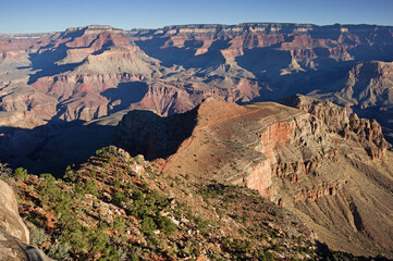 Grand Canyon View From ONeill Butte Looking Down At Skeleton Point