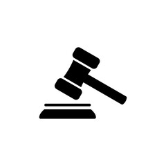 Gavel icon vector. judge gavel icon. auction hammer