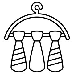 Editable design icon of tie hanger 