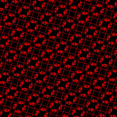 red hearts rotating style and black background