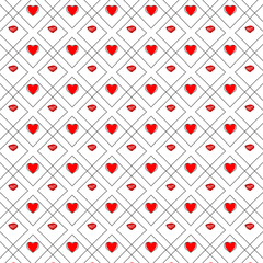 seamless pattern with hearts