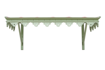 Vintage wooden awning.