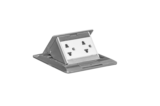 Pop up electric outlet.