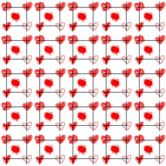 seamless pattern with hearts