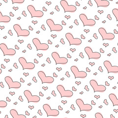 seamless background with hearts
