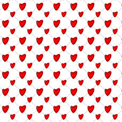 red hearts wire pattern background