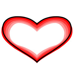 red heart isolated