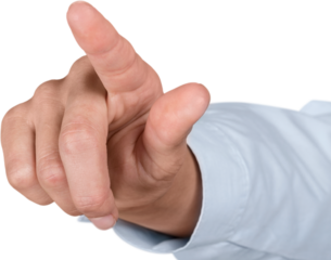 Finger Pressing an Imaginary Button