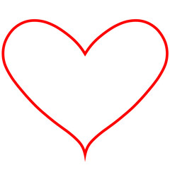 red heart isolated on white