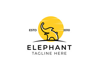 Elephant logo design. Modern elephant logo