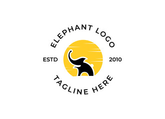 Elephant logo design. Modern elephant logo