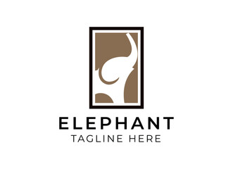 Elephant logo design. Modern elephant logo