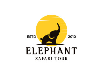 Elephant logo design. Modern elephant logo